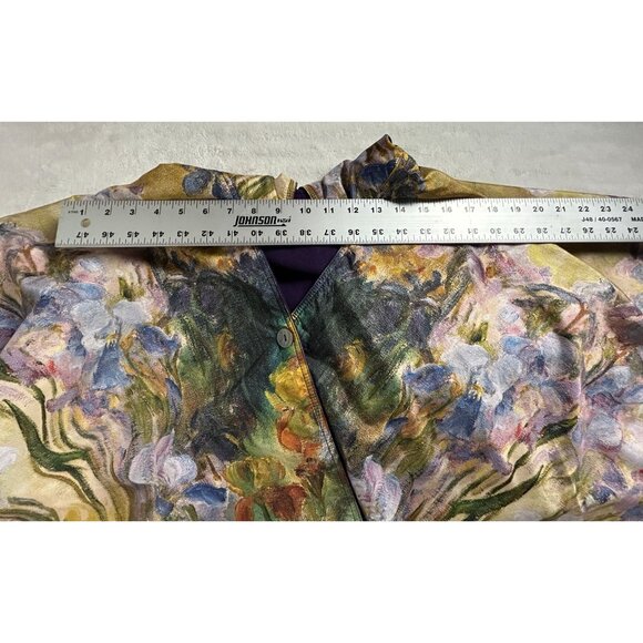 RainCaper Tiffany Peonies & Iris Reversible Rain Cape Lightweight Hooded Wrap - Picture 7 of 7